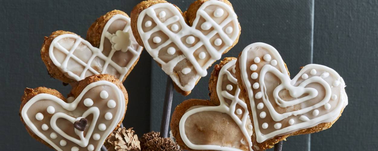 Apfellebkuchen-Lollis