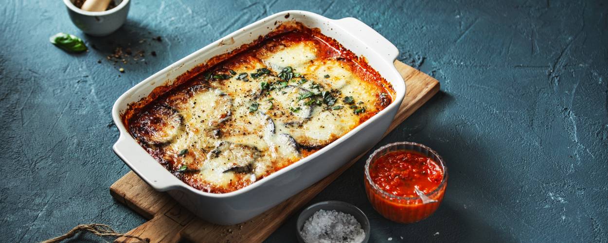 Auberginenauflauf „Arrabbiata“