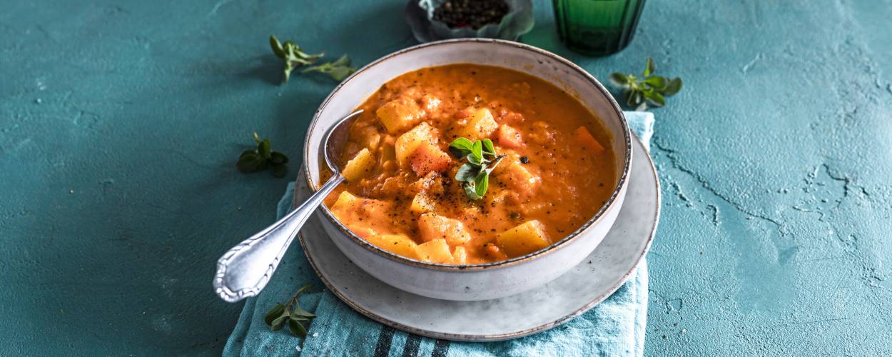 Cremiges Kartoffelgulasch