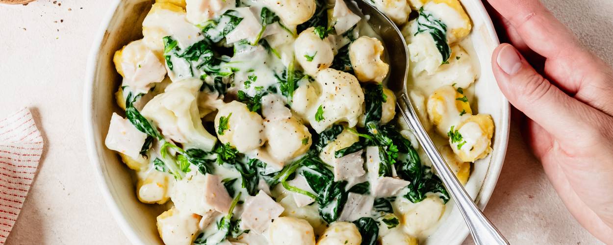 Gnocchi mit schneller Schmelzkäsesoße