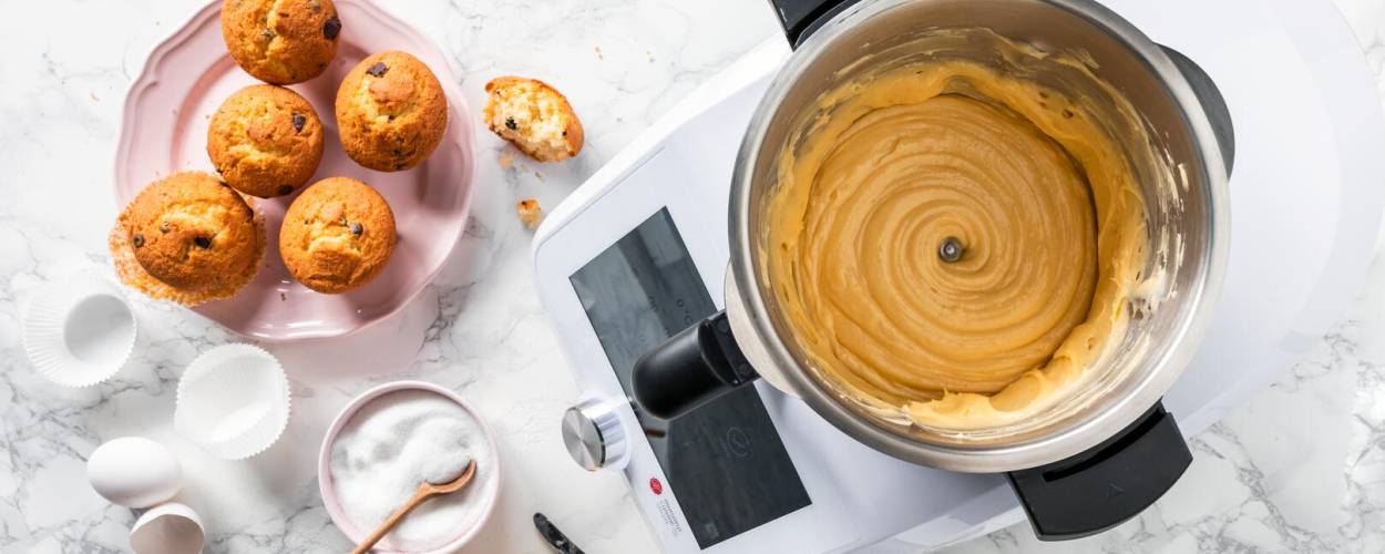 Rührteig im Monsieur Cuisine, Muffins, Butter, Zucker