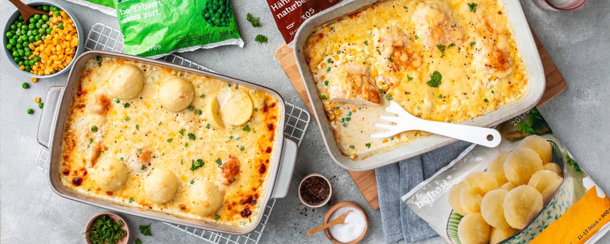 Feierabendauflauf mit Hähnchen