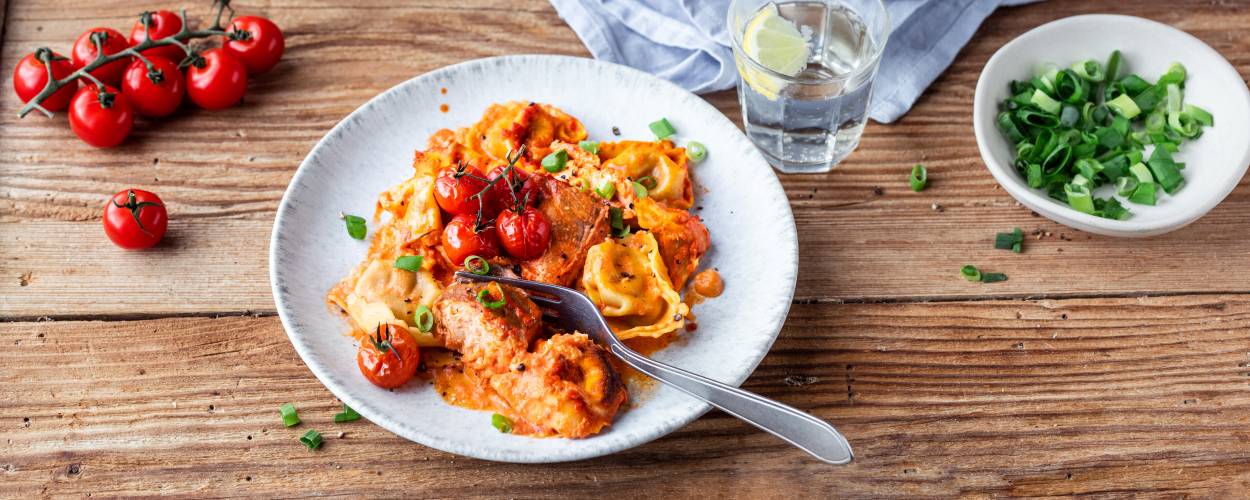 Ofen-Lachs à la Ravioli