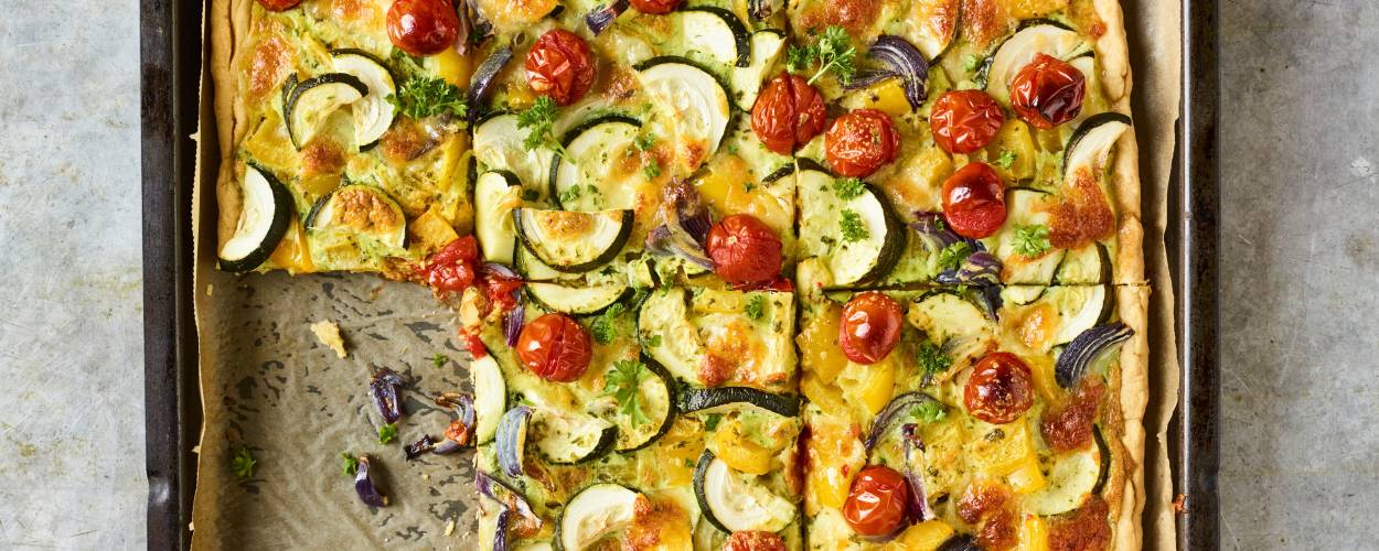 Mediterrane Tomate-Zucchini-Quiche