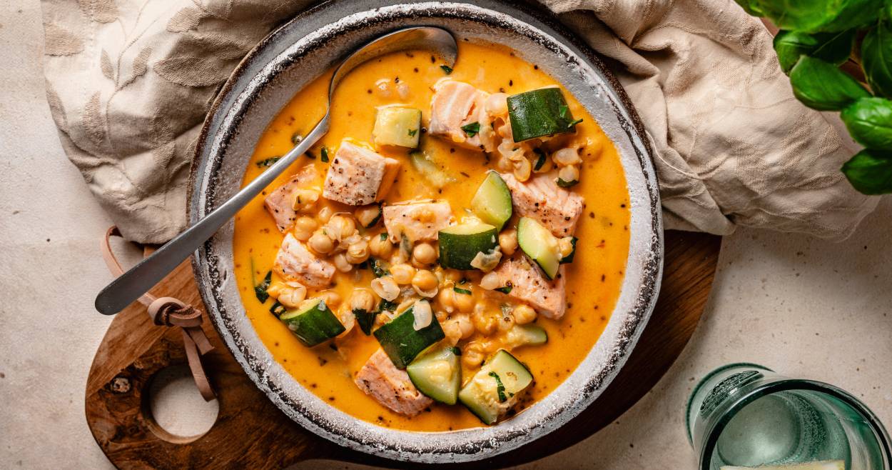 Italienische Lachssuppe