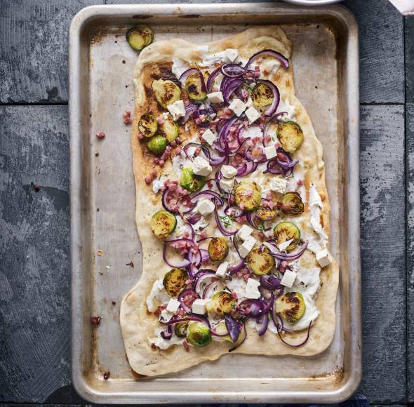 Elsässer Flammkuchen ohne Hefe