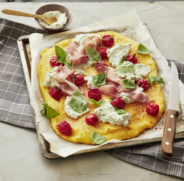 Polenta vom Blech mit dem Monsieur Cuisine | ZauberMix Polenta vom Blech mit dem Monsieur Cuisine | ZauberMix