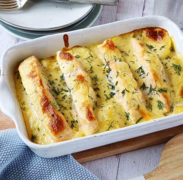Spargel-Kartoffel-Gratin mit Schinken | ZauberMix