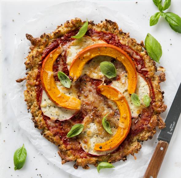 Low-Carb-Pizza mit Kürbis