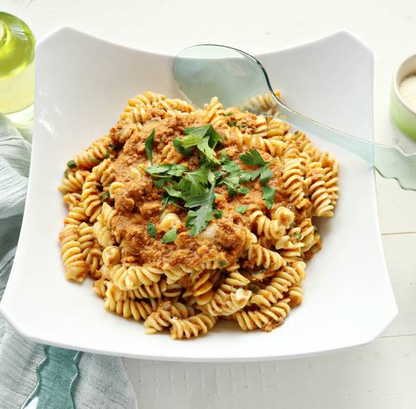 Nudeln mit Blumenkohl-Hackfleischsoße im Monsieur Cuisine | ZauberMix Nudeln mit Blumenkohl-Hackfleischsoße im Monsieur Cuisine | ZauberMix