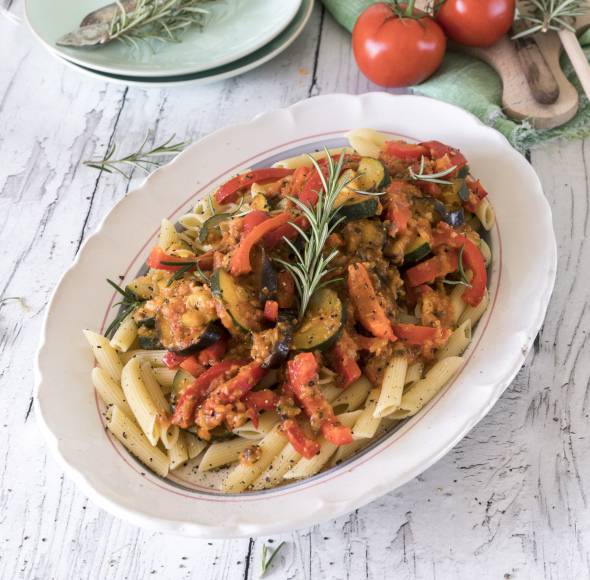 Nudeln mit Ratatouille
