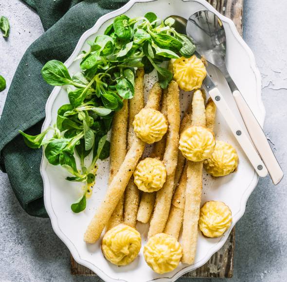 Spargel-Gratin mit Schinken mit dem Monsieur Cuisine | ZauberMix Spargel-Gratin mit Schinken mit dem Monsieur Cuisine | ZauberMix