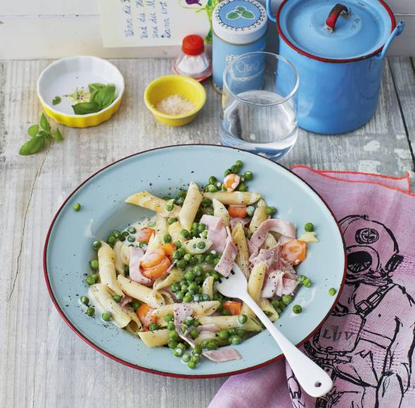 Nudeln in Schinken-Sahnesoße Monsieur Cuisine | ZauberMix Club Nudeln in Schinken-Sahnesoße Monsieur Cuisine | ZauberMix Club