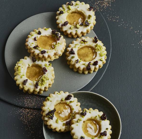 Pistazien-Quitten-Kränze