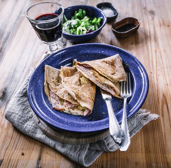 Schinken-Käse-Crêpes