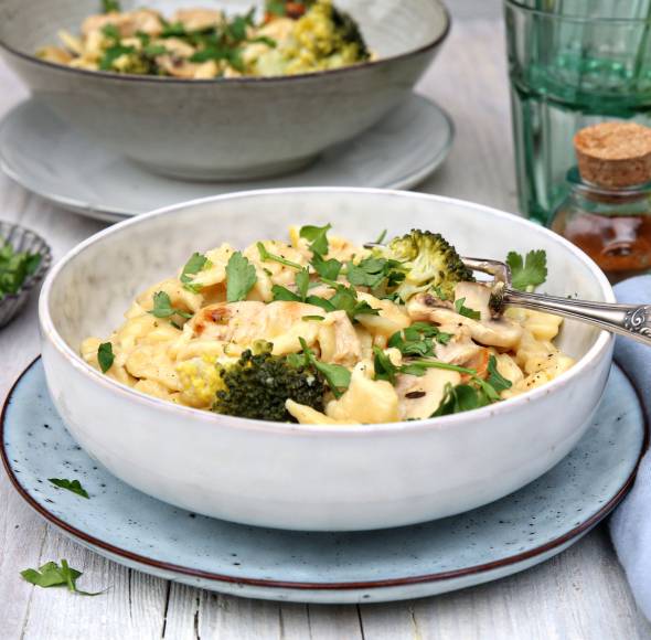 Pilzrahm-Spätzletopf im Monsieur Cuisine | ZauberMix Pilzrahm-Spätzletopf im Monsieur Cuisine | ZauberMix