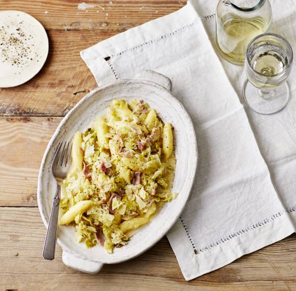 Spitzkohl-Schupfnudeln