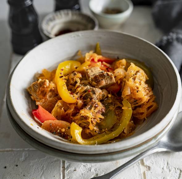 Kartoffelgulasch vegetarisch im Monsieur Cuisine | ZauberMix Kartoffelgulasch vegetarisch im Monsieur Cuisine | ZauberMix