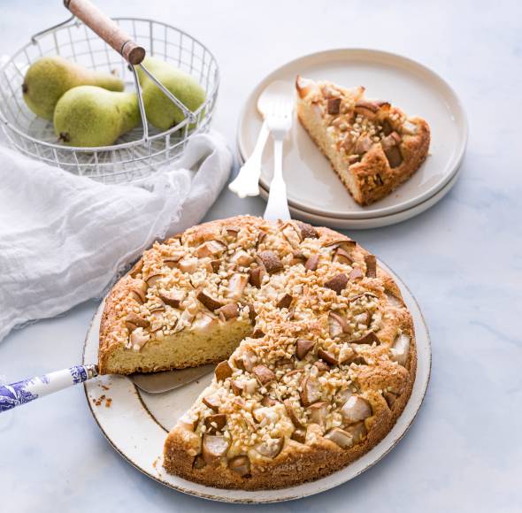 Versunkener Birnenkuchen