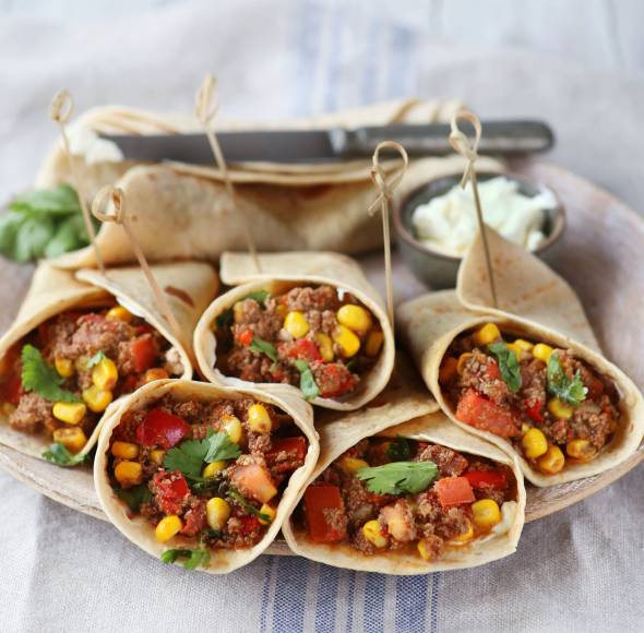 Wraps mit Hähnchen und Avocado im Monsieur Cuisine