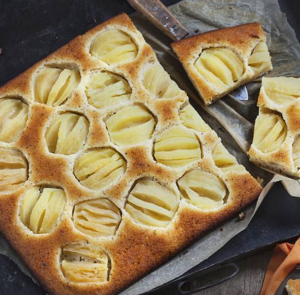 Apfelkuchen mit Hermann-Teig im Monsieur Cuisine