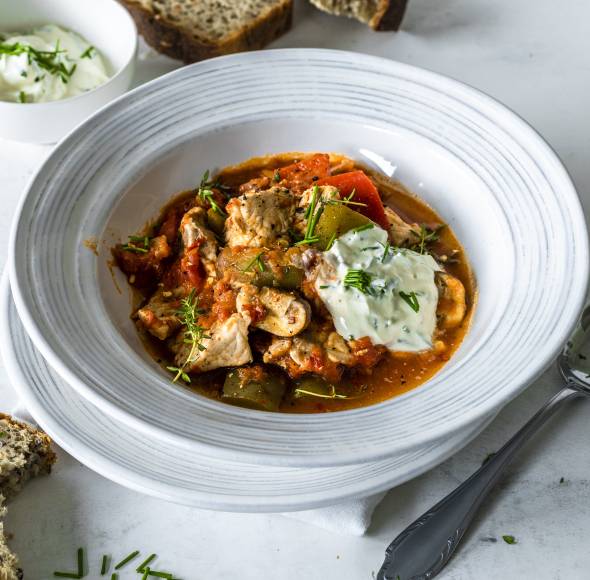 Bunter Schnitzeltopf