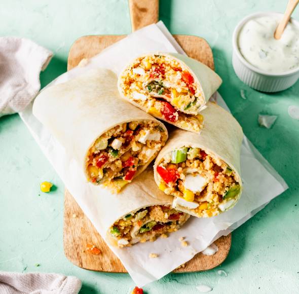 Vegetarische Pita-Wraps mit dem Monsieur Cuisine | ZauberMix