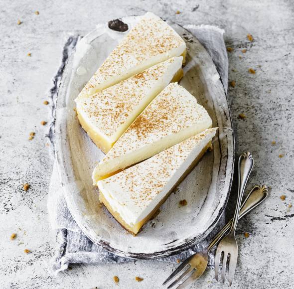 Cremiger Apfelmuskuchen ohne Backen