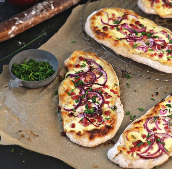 Dinkelschiffchen mit Schinken