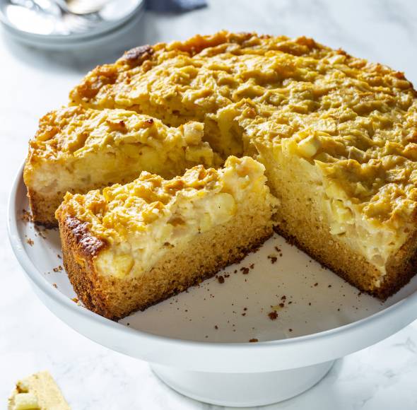 Extra saftiger Apfelkuchen mit Hermann-Teig