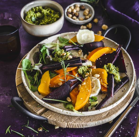 Herbst-Antipasti mit Nuss-Kräuter-Gremolata