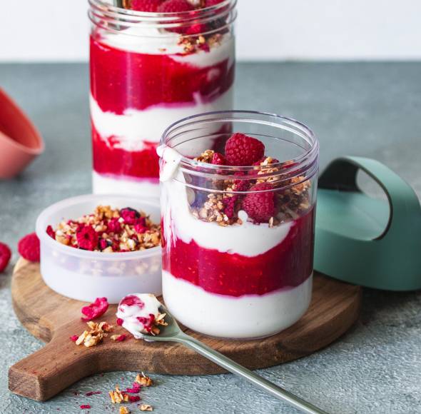 Himbeer-Quark-Dessert