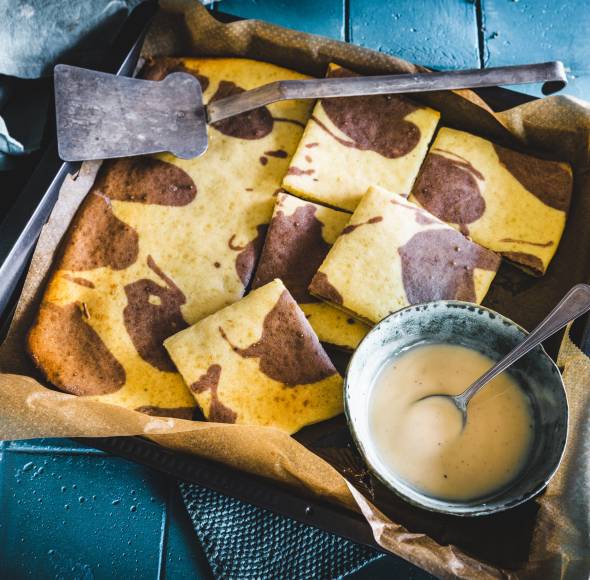 Kuhflecken-Pancakes vom Blech