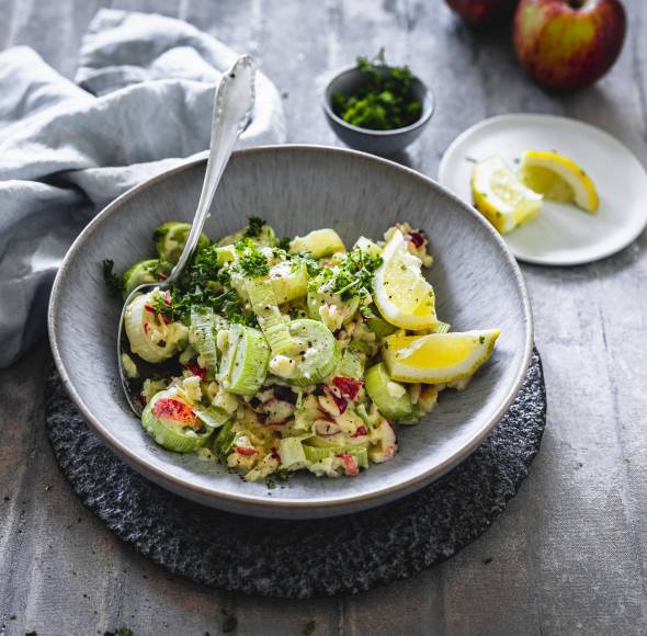 Lauch-Apfel-Salat