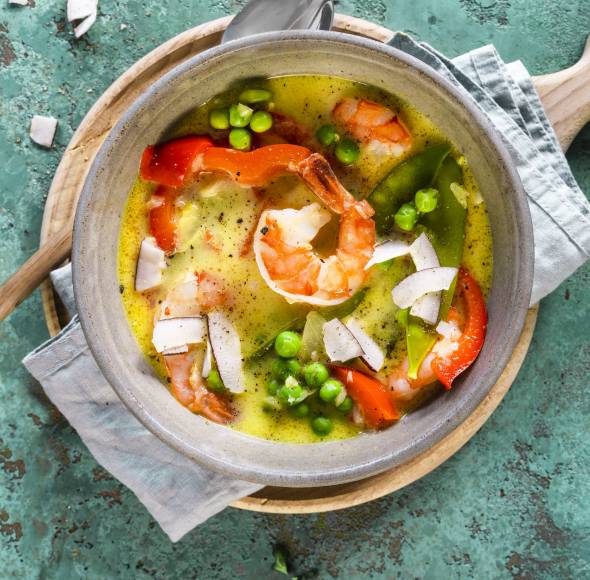 Grünkohlcurry mit Garnelen aus dem Monsieur Cuisine | ZauberMix