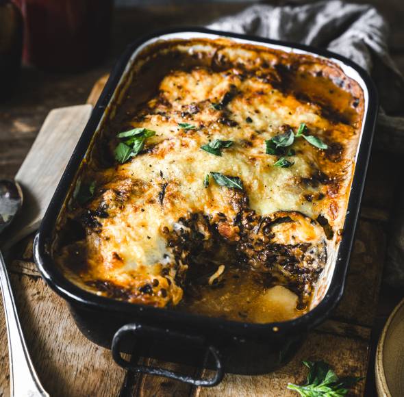 Linsen-Moussaka