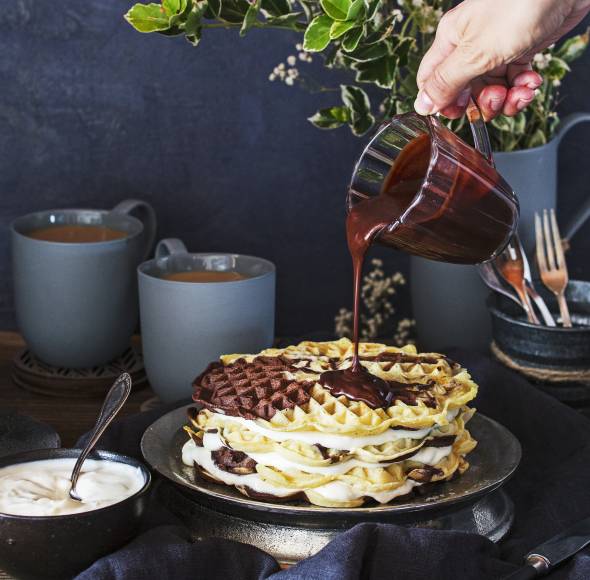 Schwarzwälder-Kirsch-Waffeltorte mit dem Monsieur Cuisine | ZauberMix Schwarzwälder-Kirsch-Waffeltorte mit dem Monsieur Cuisine | ZauberMix