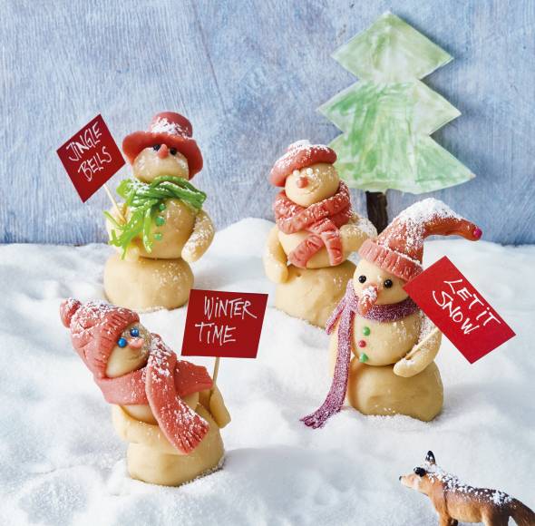 Marzipan-Schneemänner