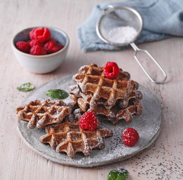 Mohn-Hefe-Waffeln