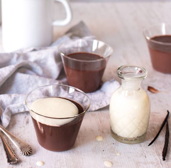 Schokopudding mit Vanillesoße