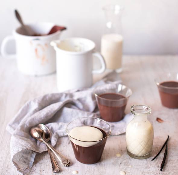 Schokopudding mit Vanillesoße