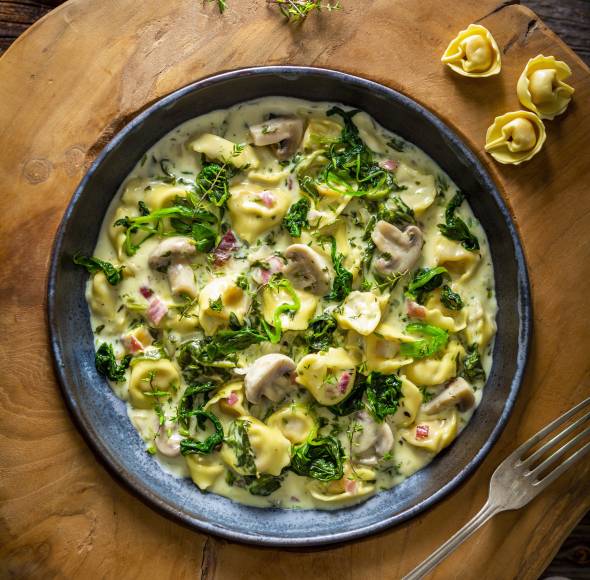 Tortellinisuppe mit Champignons