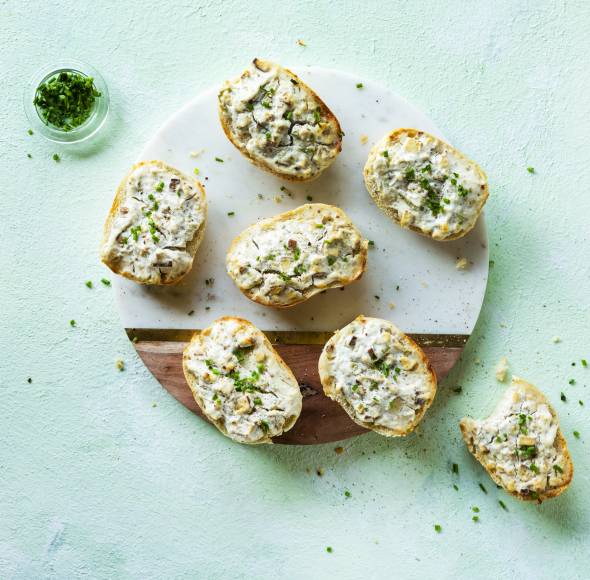 Vegane Flammkuchenbrötchen