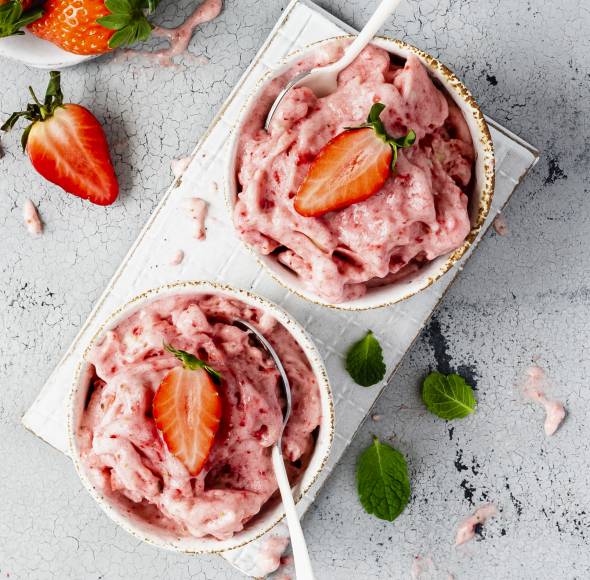 Mango-Bananen-Nicecream für denMonsieur Cuisine | ZauberMix Mango-Bananen-Nicecream für denMonsieur Cuisine | ZauberMix