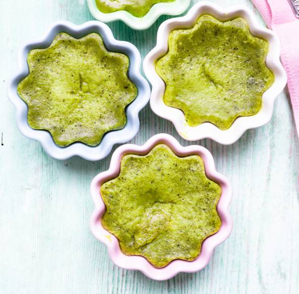 Gedämpfte Matcha-Küchlein