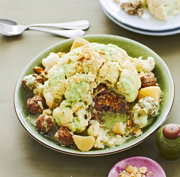 Gefüllter Blumenkohl