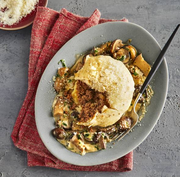 Herzhafte Germknödel