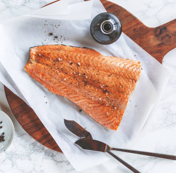 Lachs aus dem Dampfgaraufsatz