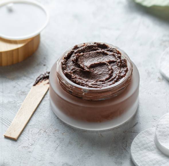 Pflegende Gesichtsmaske mit Kakao