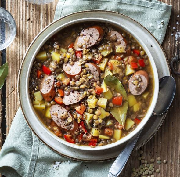 Einfacher Linseneintopf